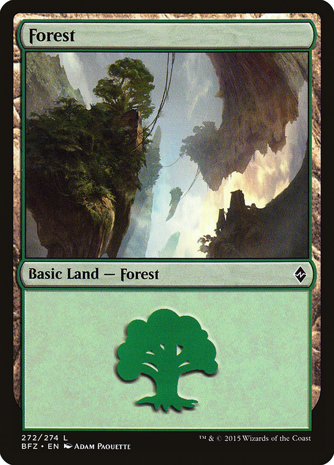 Forest (272a) [Battle for Zendikar] | Gamer Loot