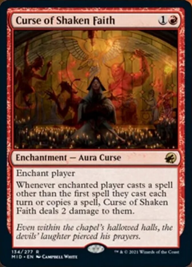 Curse of Shaken Faith [Innistrad: Midnight Hunt] | Gamer Loot