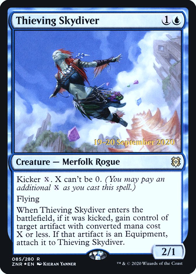 Thieving Skydiver [Zendikar Rising Prerelease Promos] | Gamer Loot