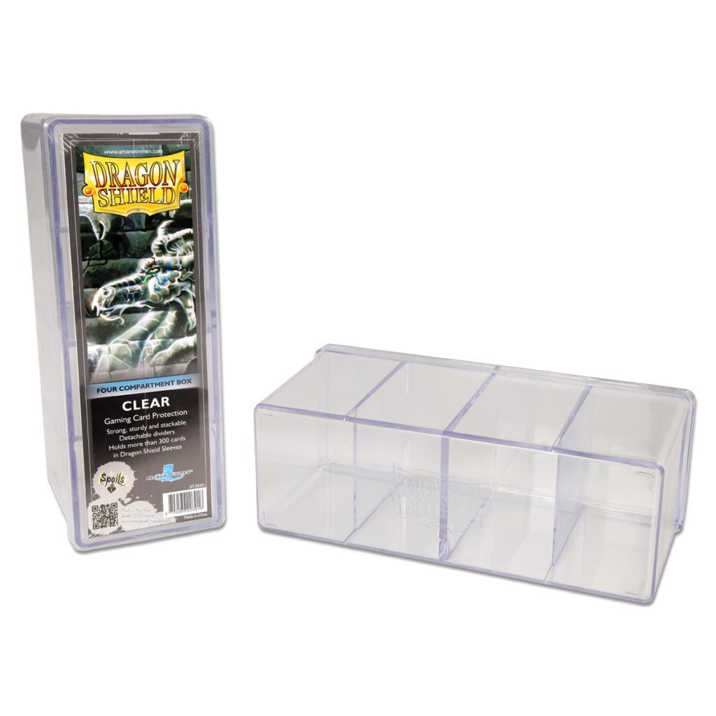 Dragon Shield Four Compartment Box – Clear | Gamer Loot