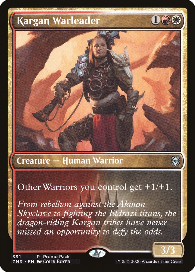 Kargan Warleader (Promo Pack) [Zendikar Rising Promos] | Gamer Loot