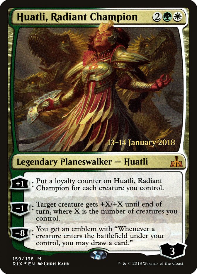 Huatli, Radiant Champion [Rivals of Ixalan Prerelease Promos] | Gamer Loot