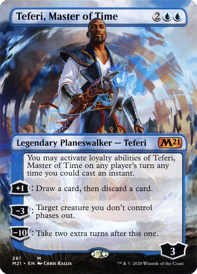 Teferi, Master of Time (Borderless) [Core Set 2021] | Gamer Loot