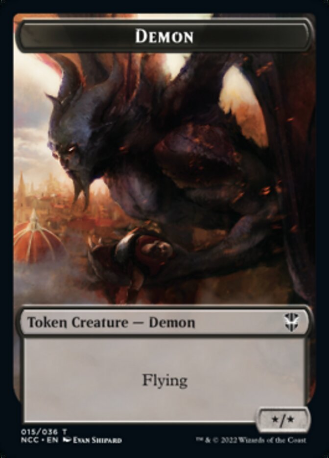 Demon // Copy Double-sided Token [Streets of New Capenna Commander Tokens] | Gamer Loot