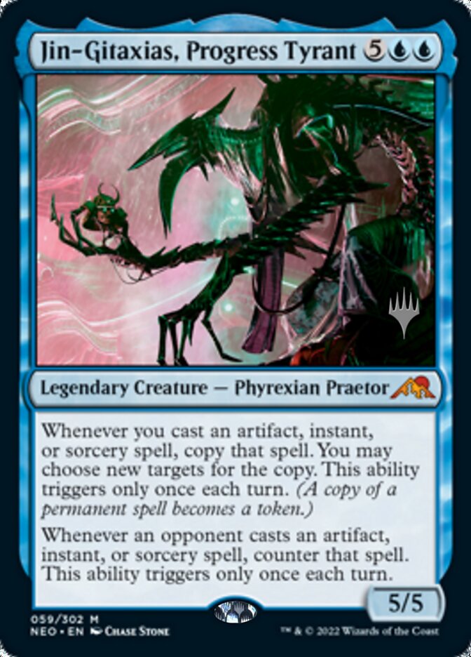 Jin-Gitaxias, Progress Tyrant (Promo Pack) [Kamigawa: Neon Dynasty Promos] | Gamer Loot