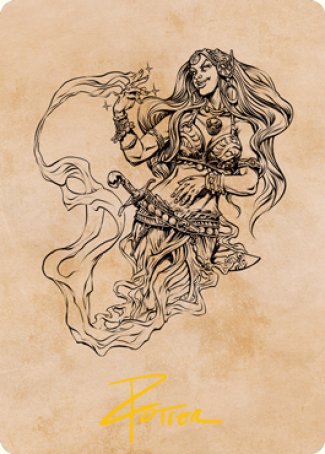 Djinni Windseer (Showcase) Art Card (Gold-Stamped Signature) [Dungeons & Dragons: Adventures in the Forgotten Realms Art Series] | Gamer Loot