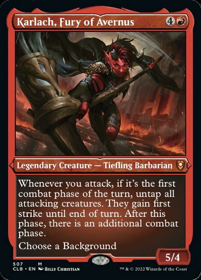 Karlach, Fury of Avernus (Foil Etched) [Commander Legends: Battle for Baldur's Gate] | Gamer Loot