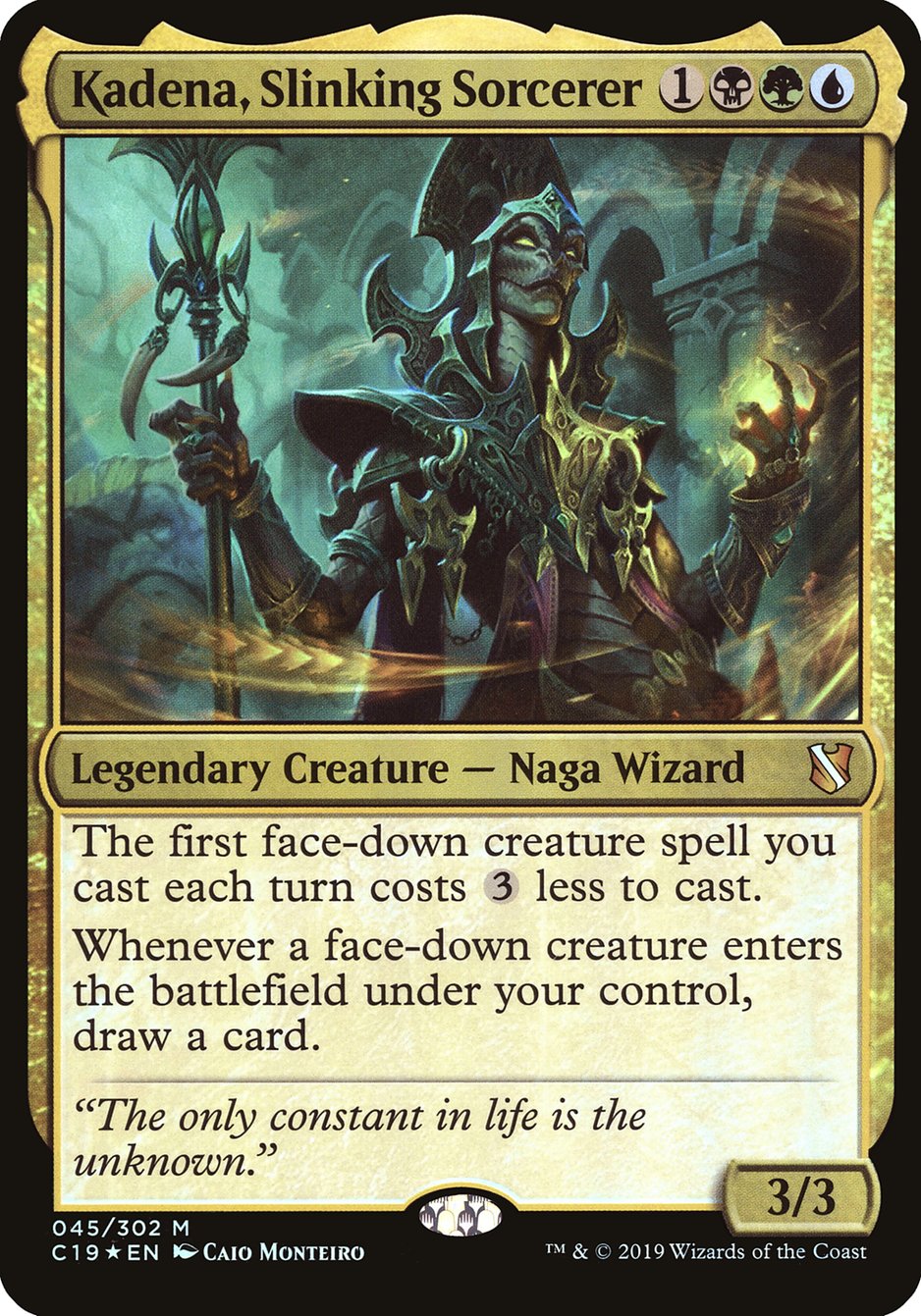 Kadena, Slinking Sorcerer (Oversized) [Commander 2019 Oversized] | Gamer Loot