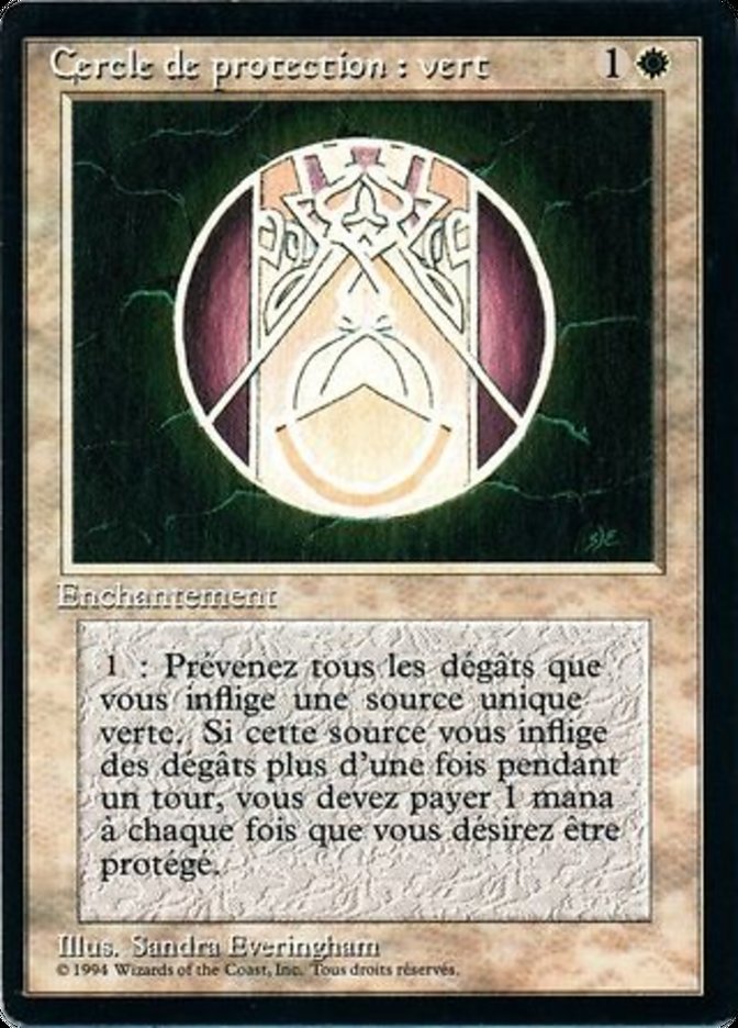 Circle of Protection: Green [Foreign Black Border] | Gamer Loot