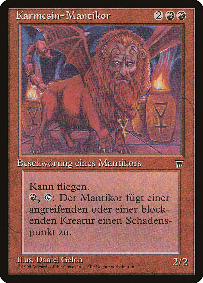 Crimson Manticore (German) - "Karmesin-Mantikor" [Renaissance] | Gamer Loot