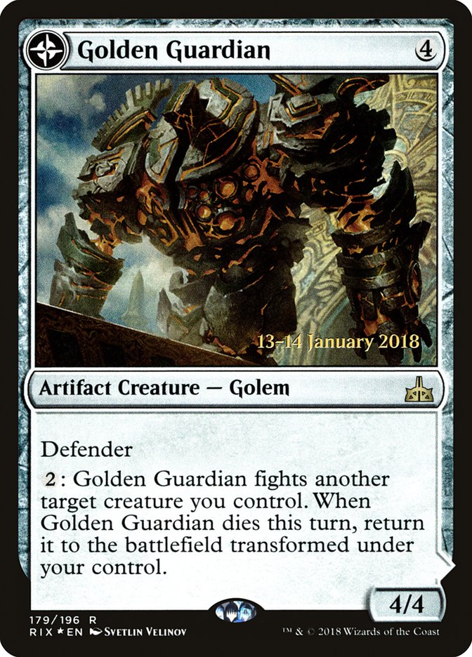 Golden Guardian // Gold-Forge Garrison [Rivals of Ixalan Prerelease Promos] | Gamer Loot