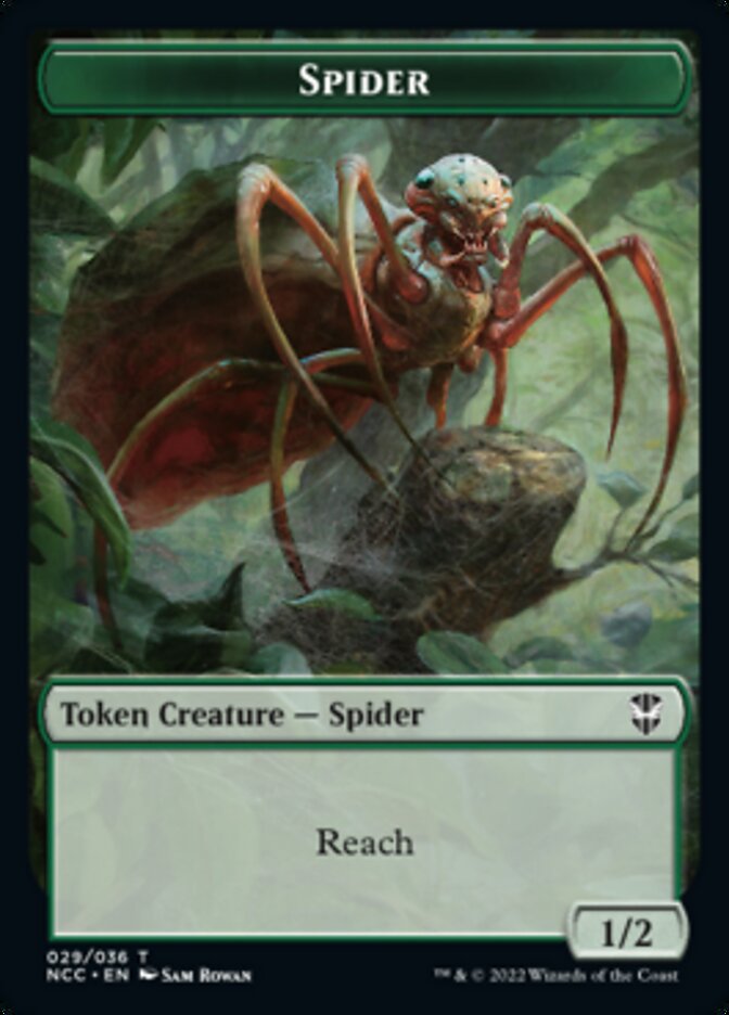 Treefolk // Spider Double-sided Token [Streets of New Capenna Commander Tokens] | Gamer Loot