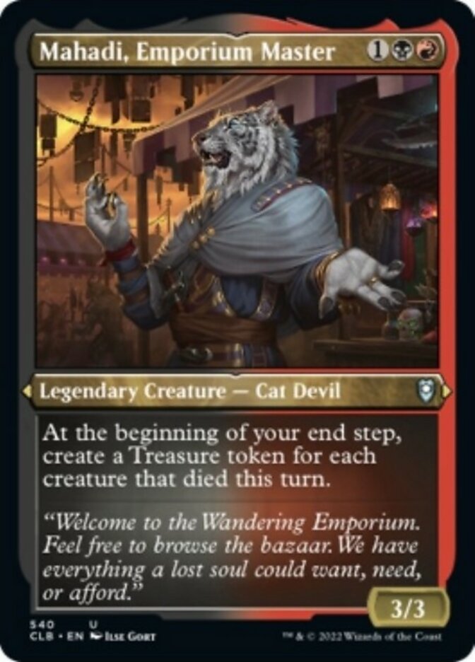 Mahadi, Emporium Master (Foil Etched) [Commander Legends: Battle for Baldur's Gate] | Gamer Loot