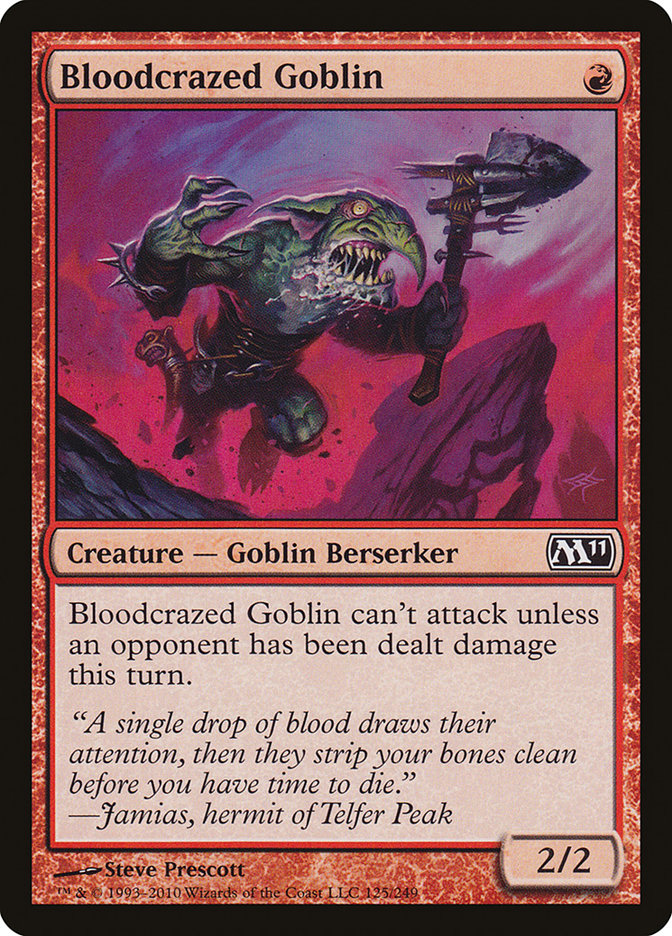 Bloodcrazed Goblin [Magic 2011] | Gamer Loot