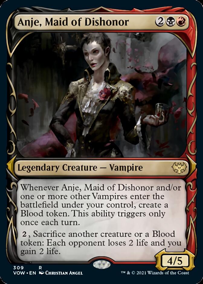 Anje, Maid of Dishonor (Showcase Fang Frame) [Innistrad: Crimson Vow] | Gamer Loot