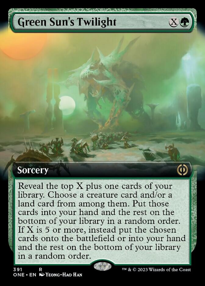 Green Sun's Twilight (Extended Art) [Phyrexia: All Will Be One] | Gamer Loot