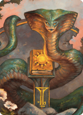 Guardian Naga Art Card (Gold-Stamped Signature) [Commander Legends: Battle for Baldur's Gate Art Series] | Gamer Loot