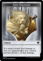 Ajani Steadfast Emblem // Wizard Double-Sided Token [Commander Masters Tokens] | Gamer Loot