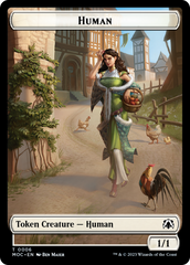 Zombie Knight // Human (6) Double-Sided Token [March of the Machine Commander Tokens] | Gamer Loot