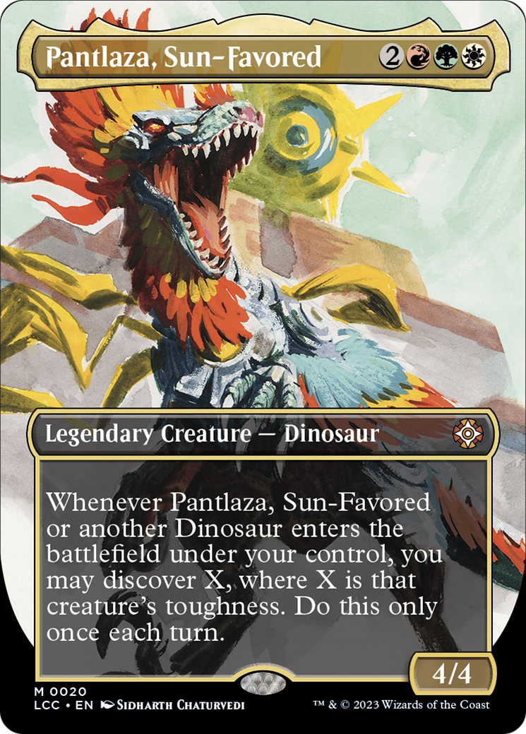 Pantlaza, Sun-Favored (Borderless) [The Lost Caverns of Ixalan Commander] | Gamer Loot