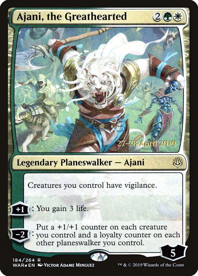 Ajani, the Greathearted  [War of the Spark Prerelease Promos] | Gamer Loot