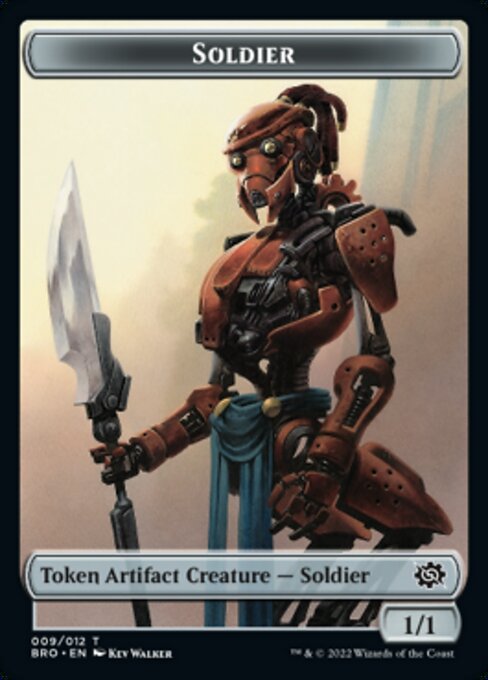 Powerstone // Soldier (009) Double-Sided Token [The Brothers' War Tokens] | Gamer Loot