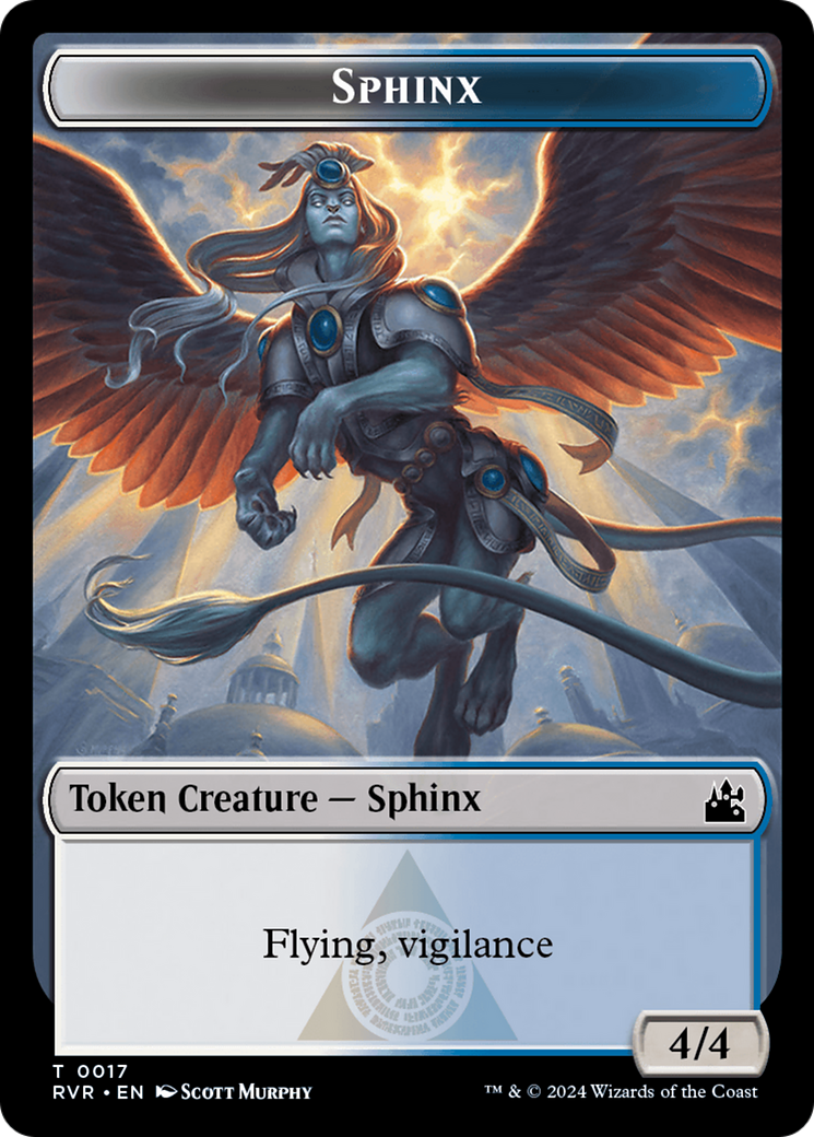 Spirit (0018) // Sphinx Double-Sided Token [Ravnica Remastered Tokens] | Gamer Loot