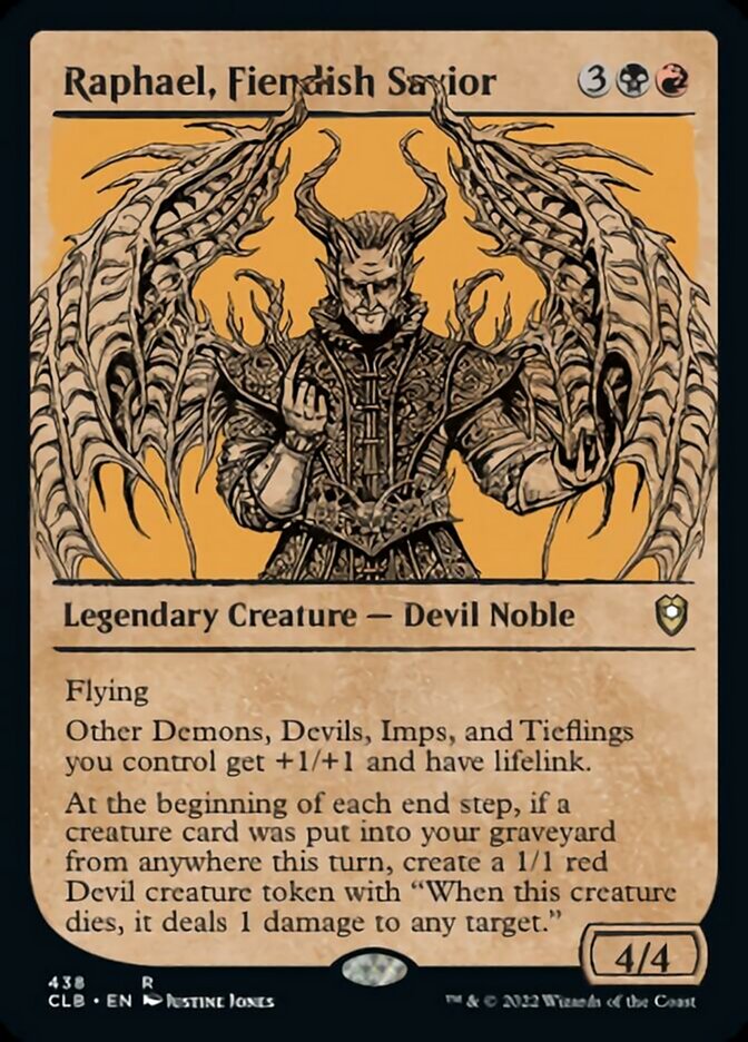 Raphael, Fiendish Savior (Showcase) [Commander Legends: Battle for Baldur's Gate] | Gamer Loot