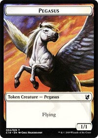 Pegasus // Human Double-sided Token [Commander 2019 Tokens] | Gamer Loot