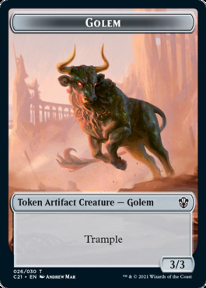 Golem (026) // Thopter Token [Commander 2021 Tokens] | Gamer Loot