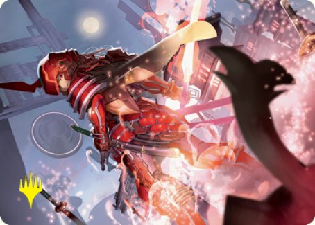 Peerless Samurai Art Card (Gold-Stamped Signature) [Kamigawa: Neon Dynasty Art Series] | Gamer Loot