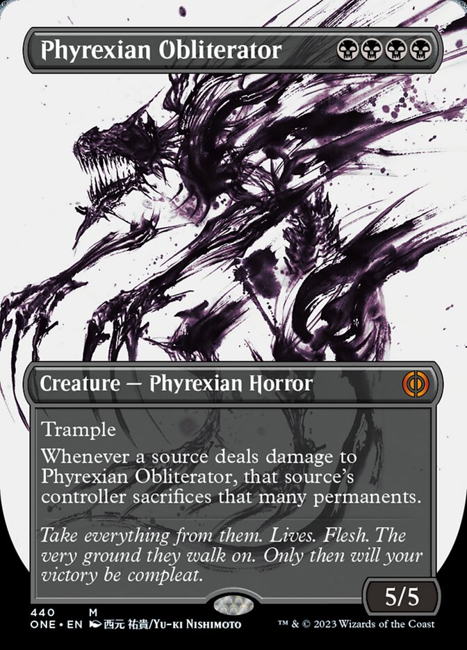 Phyrexian Obliterator (Borderless Ichor Step-and-Compleat Foil) [Phyrexia: All Will Be One] | Gamer Loot