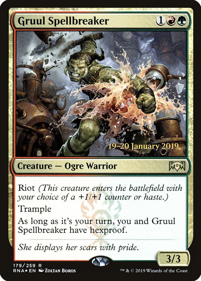 Gruul Spellbreaker [Ravnica Allegiance Prerelease Promos] | Gamer Loot