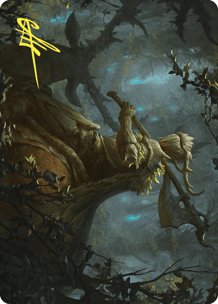 Verdant Outrider Art Card (Gold-Stamped Signature) [Wilds of Eldraine Art Series] | Gamer Loot