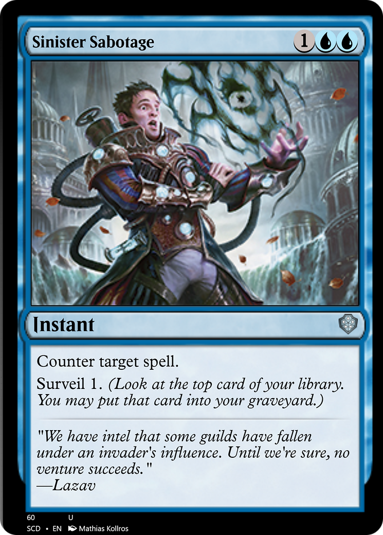 Sinister Sabotage [Starter Commander Decks] | Gamer Loot