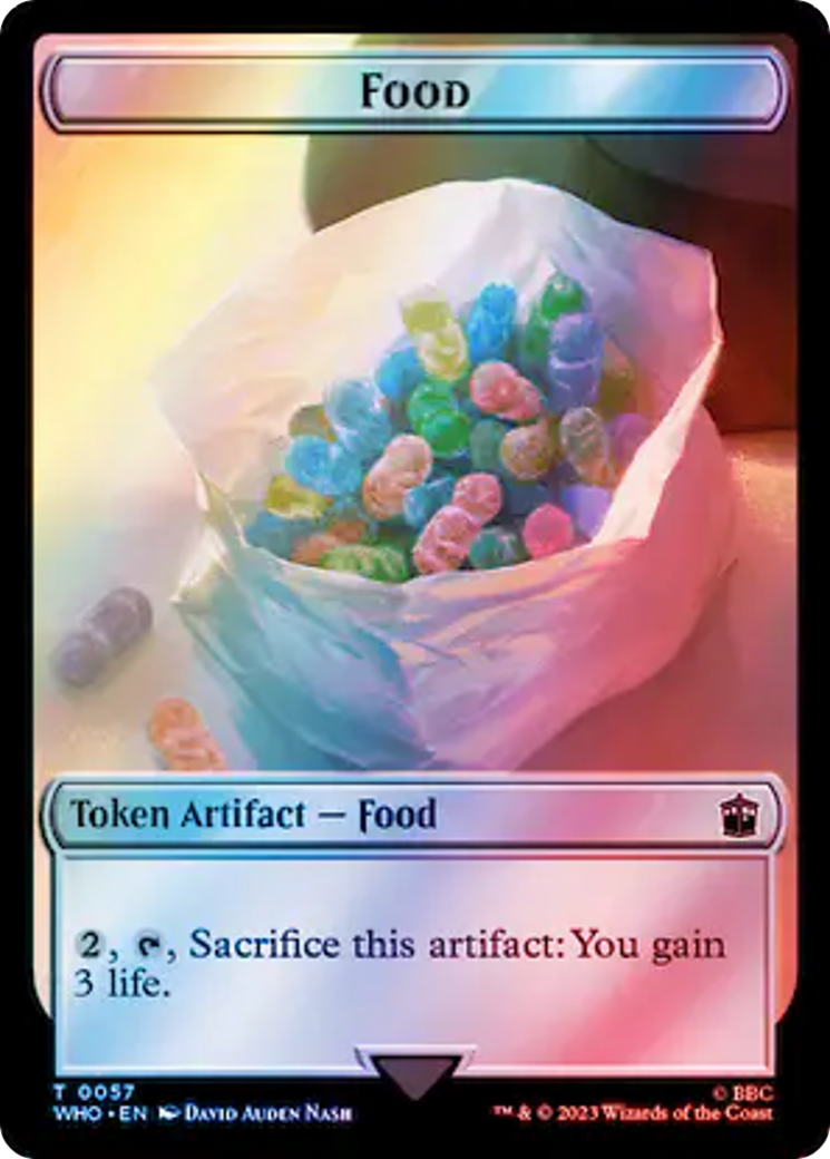 Horse // Food (0057) Double-Sided Token (Surge Foil) [Doctor Who Tokens] | Gamer Loot