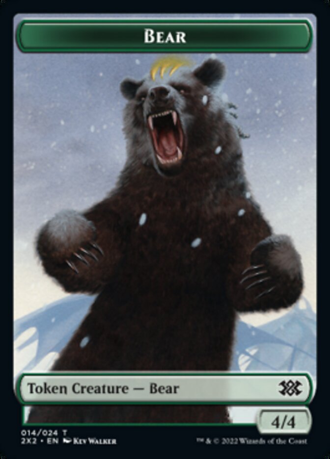 Bear // Knight Double-sided Token [Double Masters 2022 Tokens] | Gamer Loot