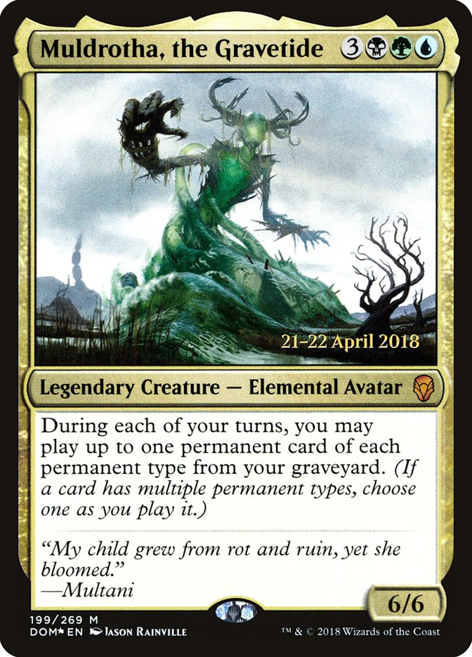 Muldrotha, the Gravetide  [Dominaria Prerelease Promos] | Gamer Loot