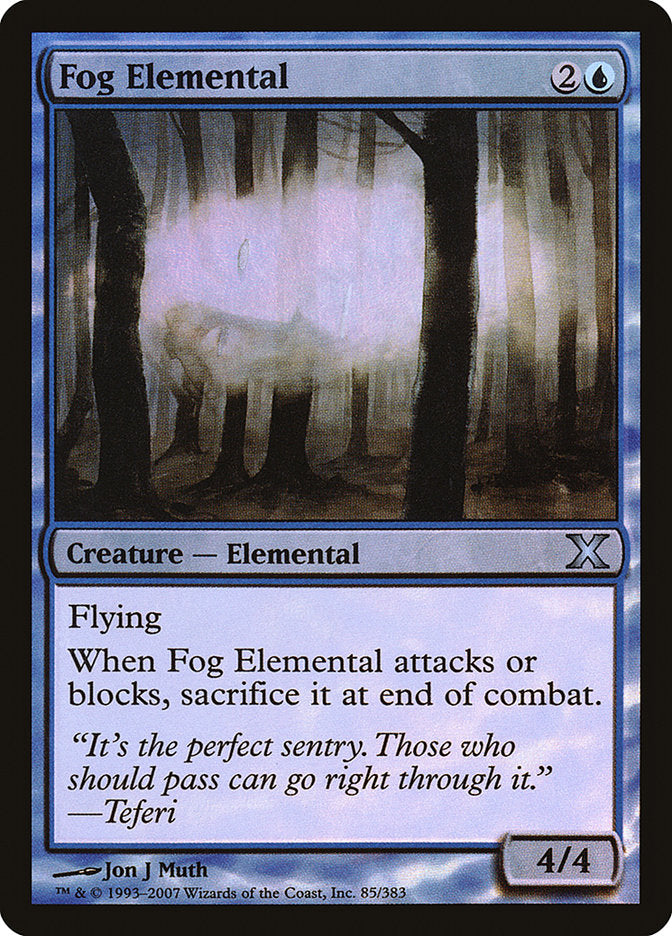 Fog Elemental (Premium Foil) [Tenth Edition] | Gamer Loot
