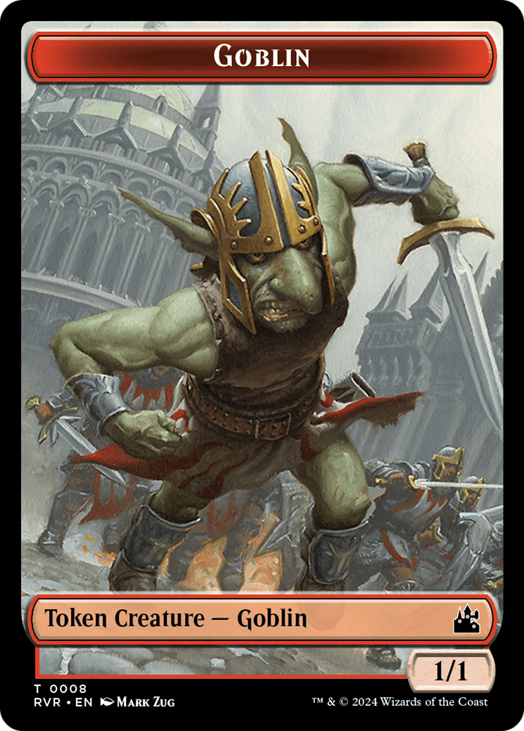 Goblin (0008) // Emblem - Domri Rade Double-Sided Token [Ravnica Remastered Tokens] | Gamer Loot