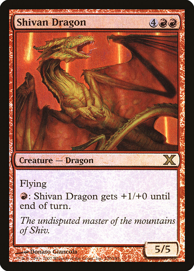 Shivan Dragon (Premium Foil) [Tenth Edition] | Gamer Loot