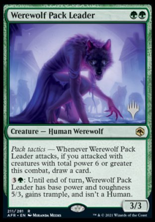 Werewolf Pack Leader (Promo Pack) [Dungeons & Dragons: Adventures in the Forgotten Realms Promos] | Gamer Loot