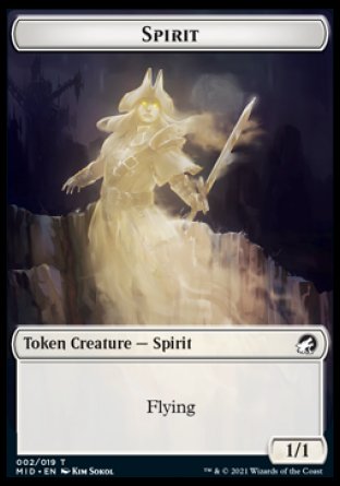 Spirit Token [Innistrad: Midnight Hunt Tokens] | Gamer Loot