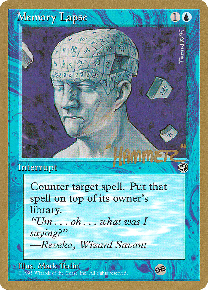 Memory Lapse (Runes) (Shawn "Hammer" Regnier) (SB) [Pro Tour Collector Set] | Gamer Loot