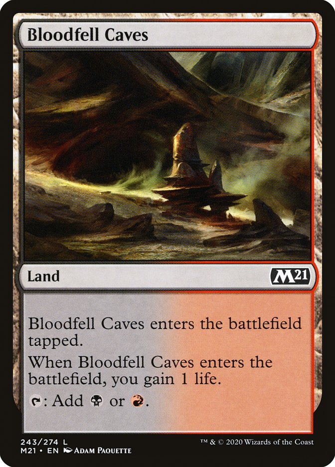 Bloodfell Caves [Core Set 2021] | Gamer Loot