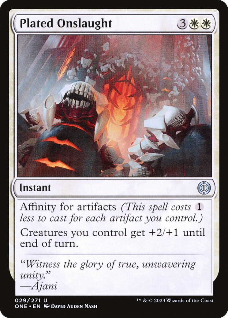 Plated Onslaught [Phyrexia: All Will Be One] | Gamer Loot