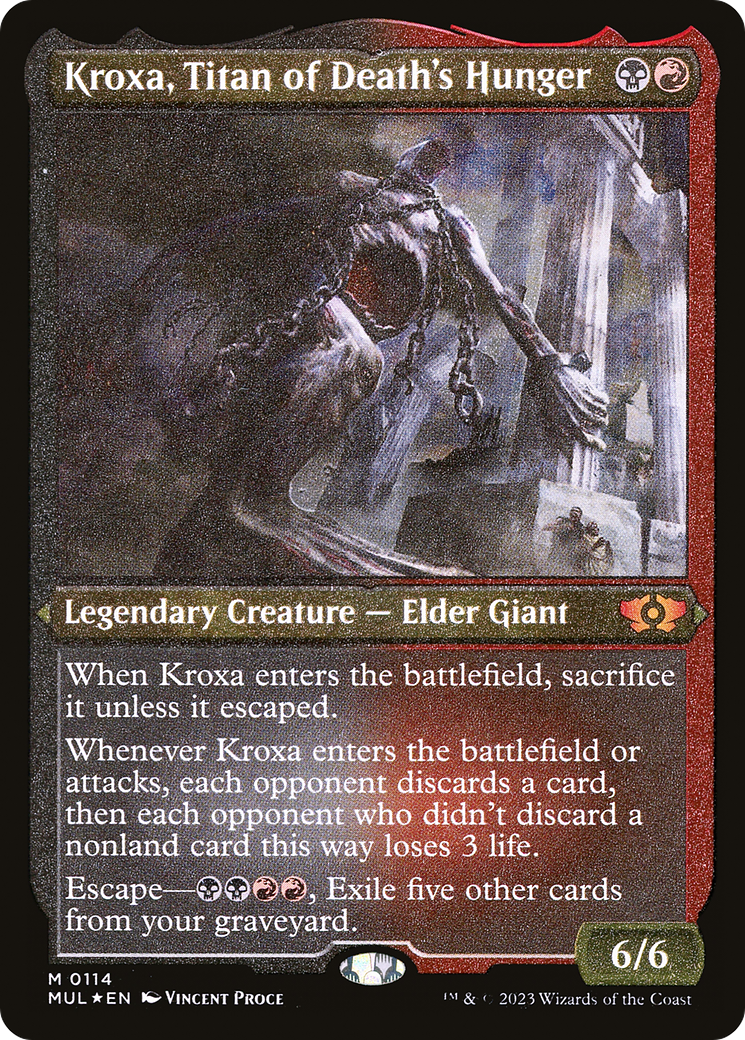 Kroxa, Titan of Death's Hunger (Foil Etched) [Multiverse Legends] | Gamer Loot