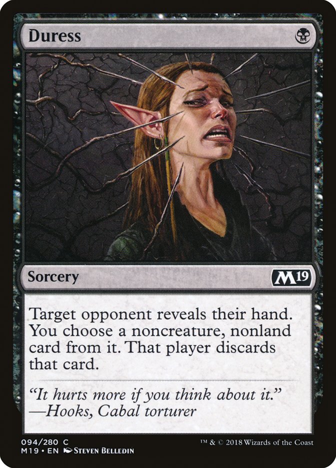 Duress [Core Set 2019] | Gamer Loot