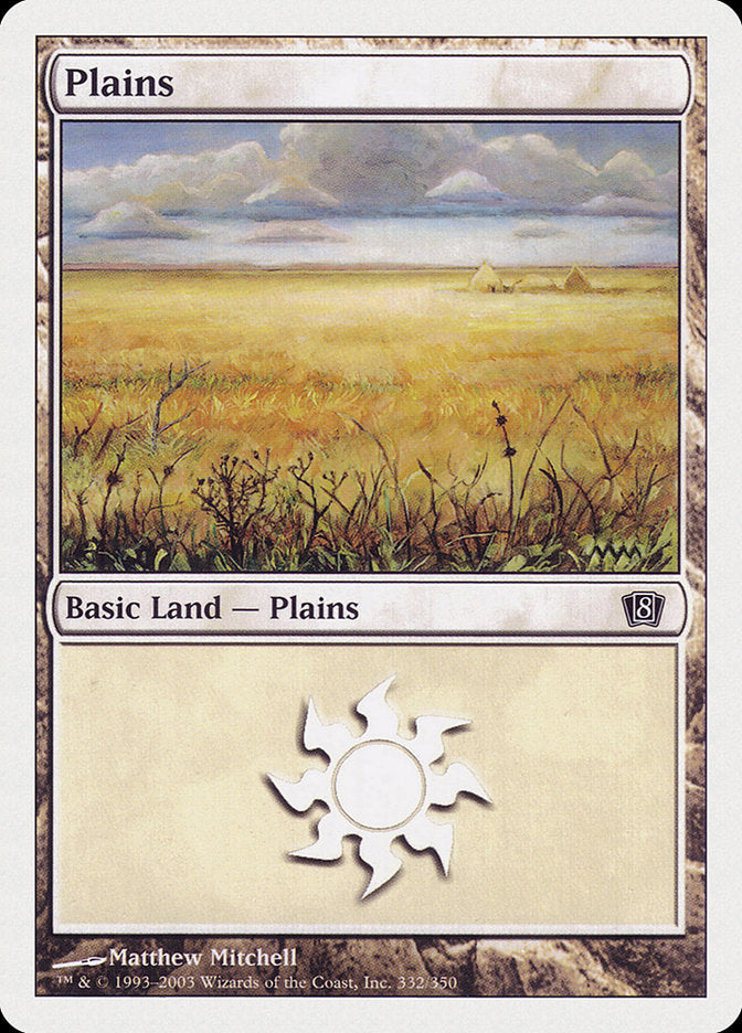 Plains (332) [Eighth Edition] | Gamer Loot