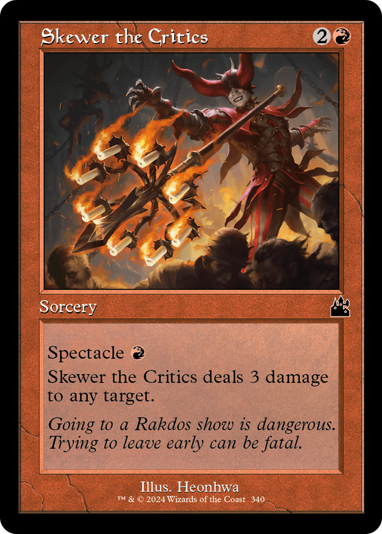 Skewer the Critics (Retro Frame) [Ravnica Remastered] | Gamer Loot